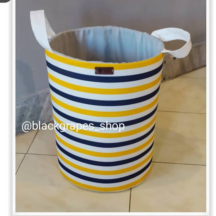 باکس پارچه ای اسباب بازی و لباس،مدل استوانه ای،طرح ساده-پسکرایه