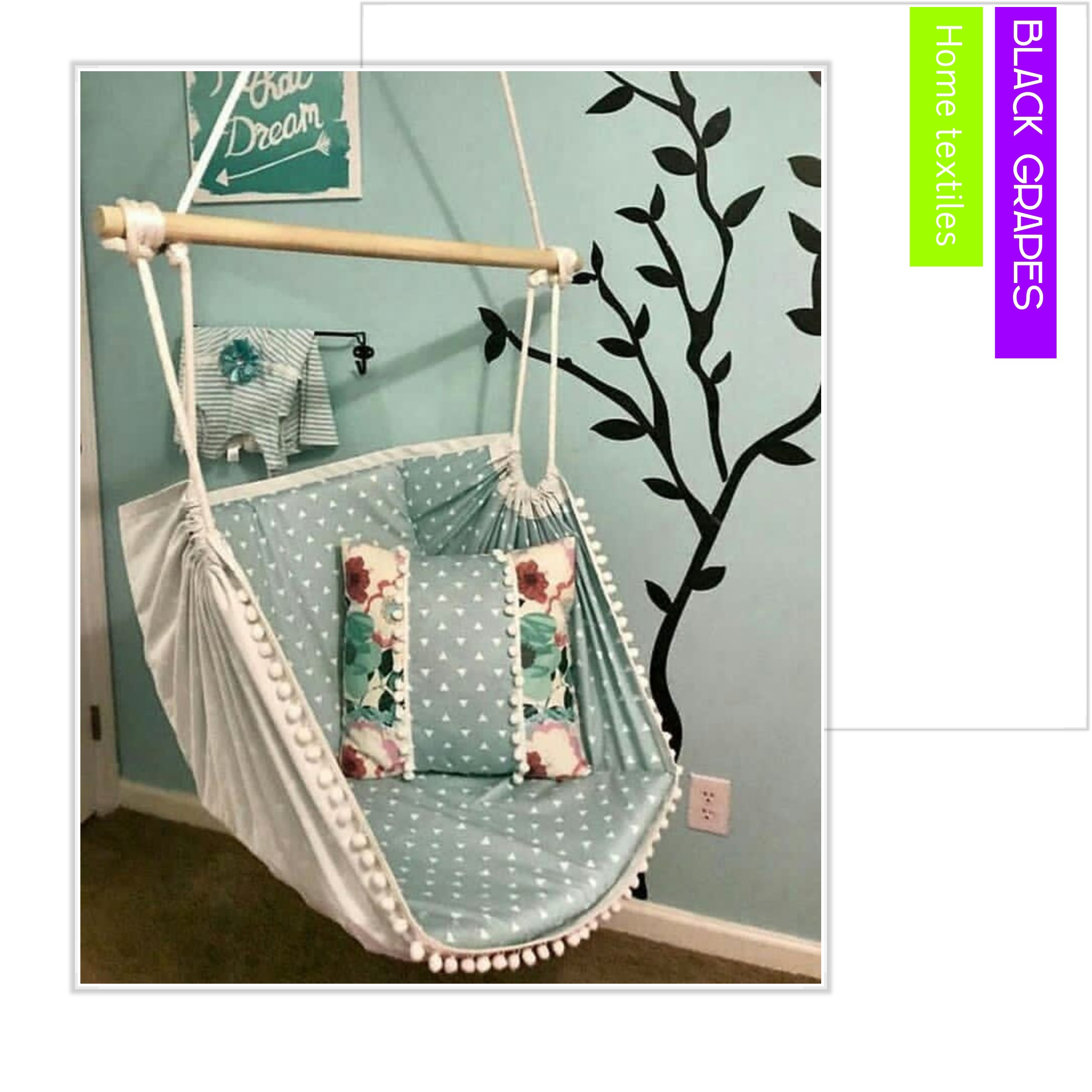 تاب پارچه ای پینترستی،سایز خردسال،مدل تک کوسن-پسکرایه