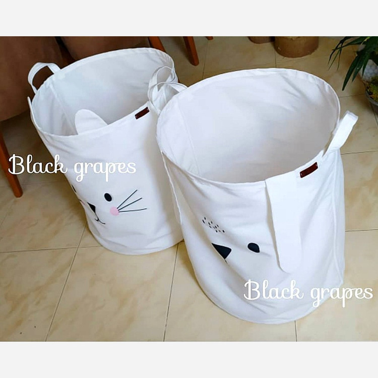 باکس پارچه ای فنری انحصاری اسباب بازی و لباس،مدل استوانه ای بدون آستر،طرح حیوانات-پسکرایه